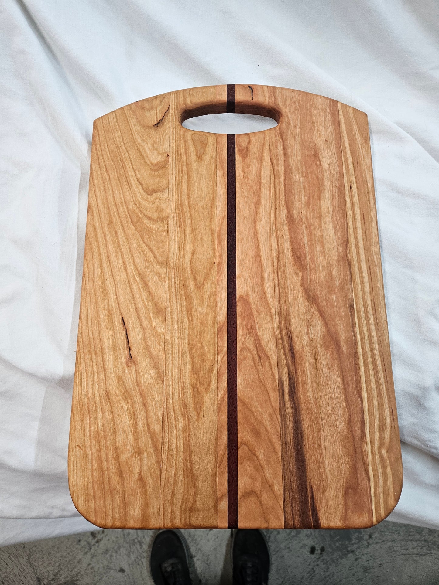 Cutting Board with stunning look and unique design made from Cherry and Paduak 18" x 12"