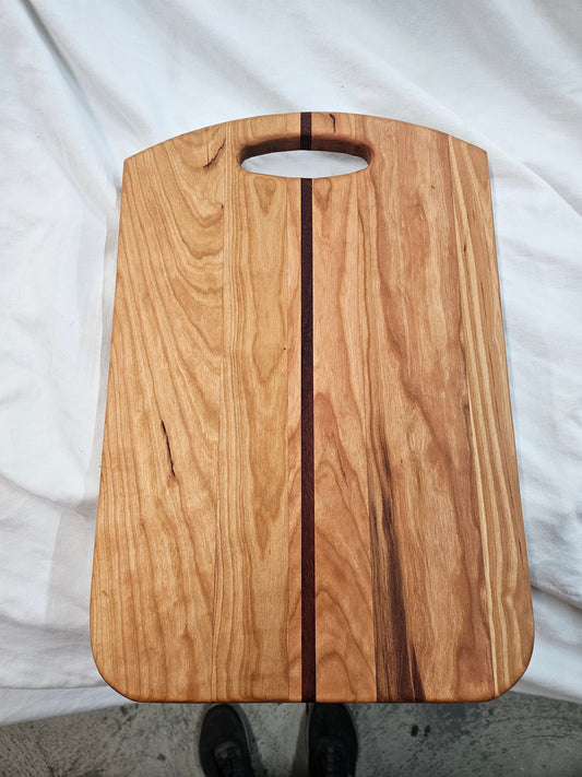 Cutting Board with stunning look and unique design made from Cherry and Paduak 18" x 12"