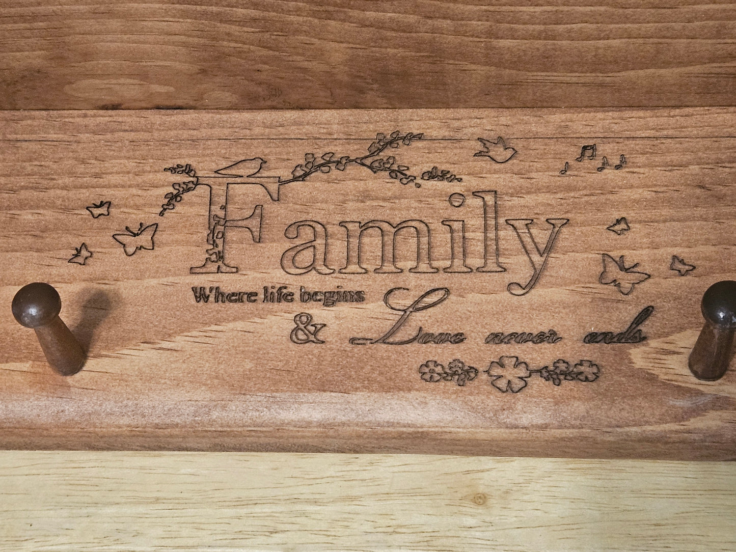 Heart Shelf with Family engraving