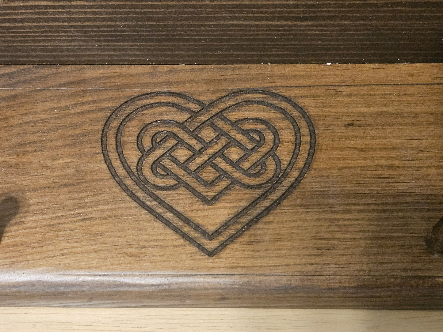 Heart Shelf with celtic heart engraved