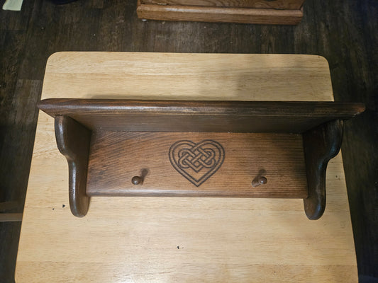 Heart Shelf with celtic heart engraved