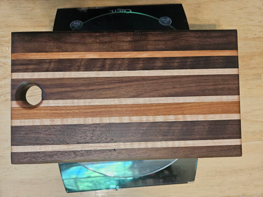 Cheese Board 9" x 5" Cherry, Walnut and Maple