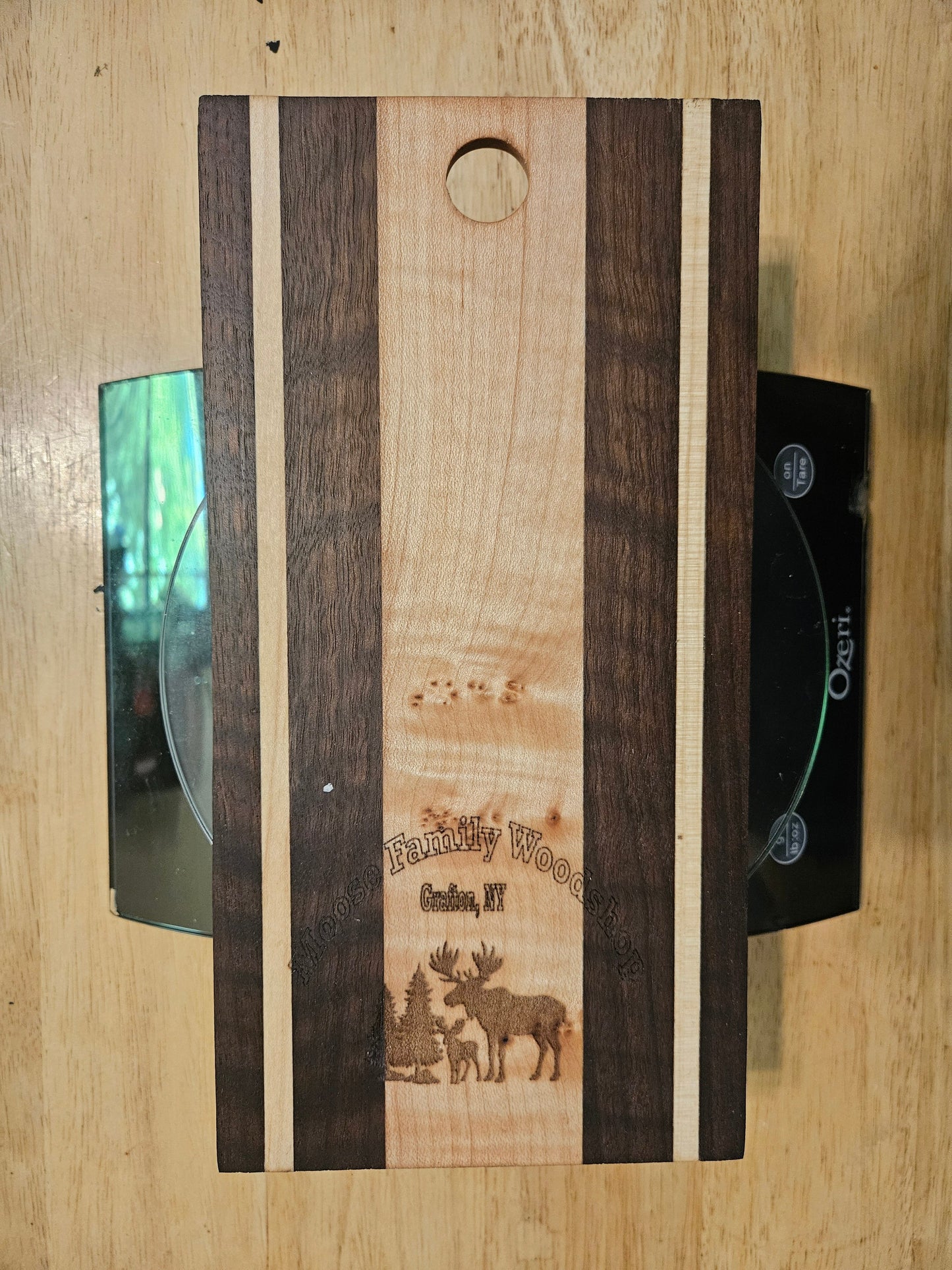 Cheese Board 10" x 5"  Walnut and Maple