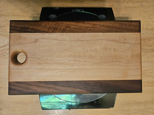 Cheese Board 9" x 5"  Walnut and Maple