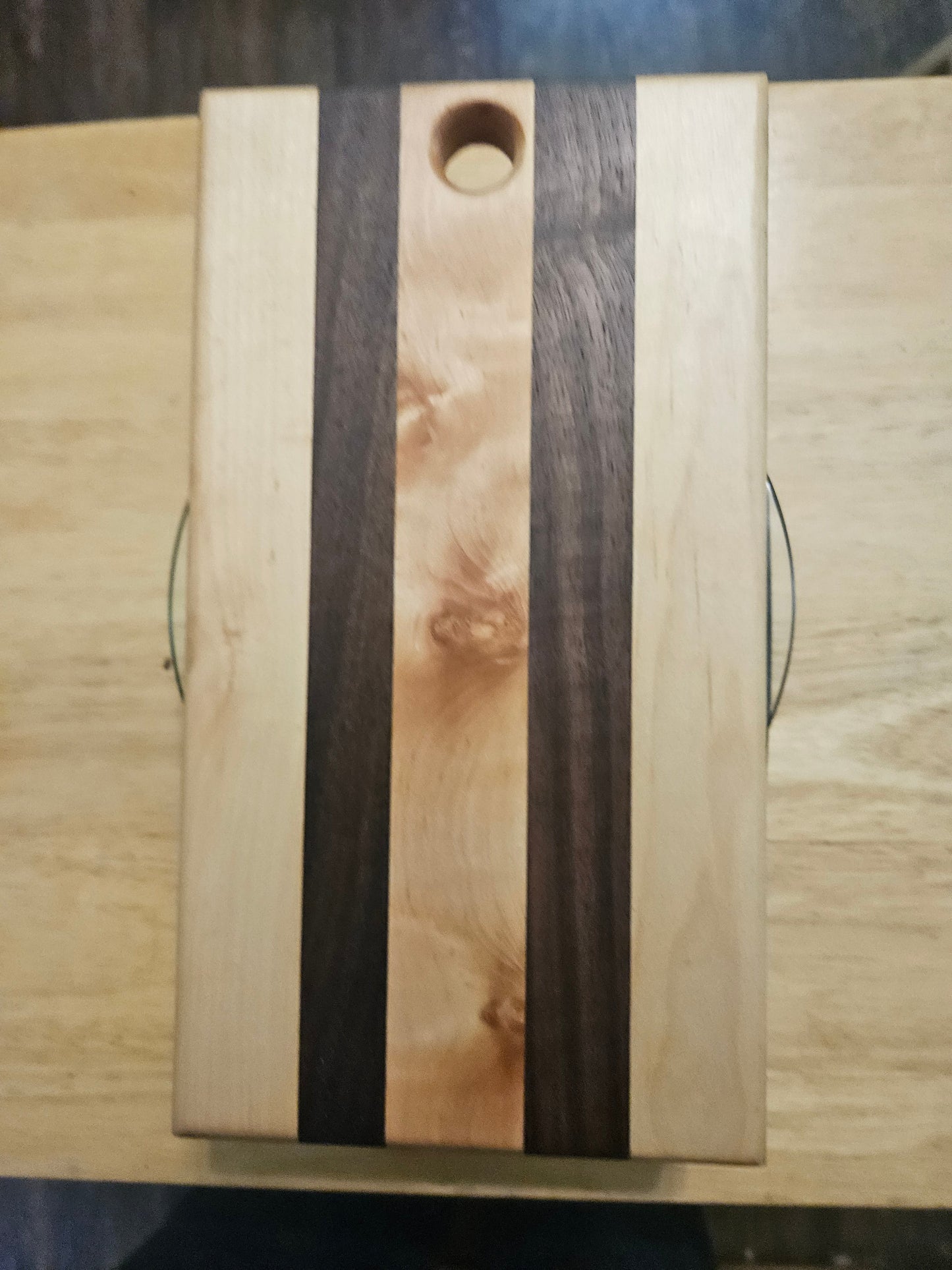 Cheese Board 10.5" x 6"  Walnut and Maple