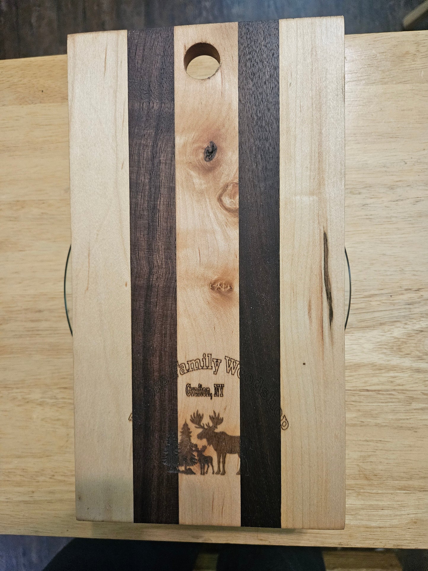Cheese Board 10.5" x 6"  Walnut and Maple