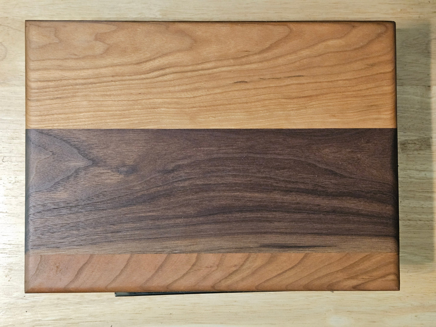 Cutting/Vegetable Board made w/ Walnut and Cherry with finger grips 11.5" x 8.5"