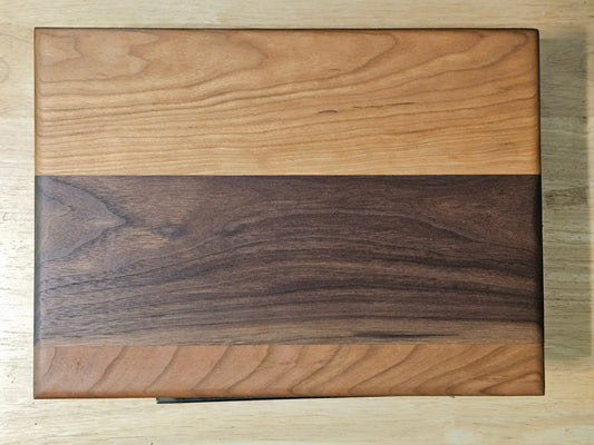 Cutting/Vegetable Board made w/ Walnut and Cherry with finger grips 11.5" x 8.5"