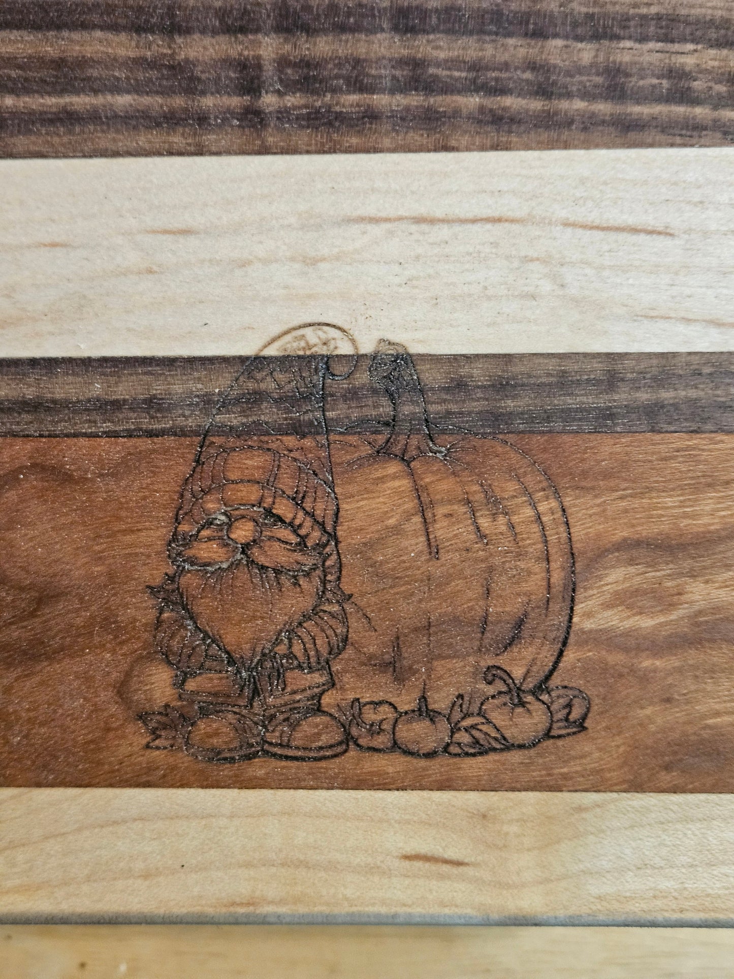 Vegetable/Cheese Cutting board made with Walnut, Cherry and Maple 11" x 5"
