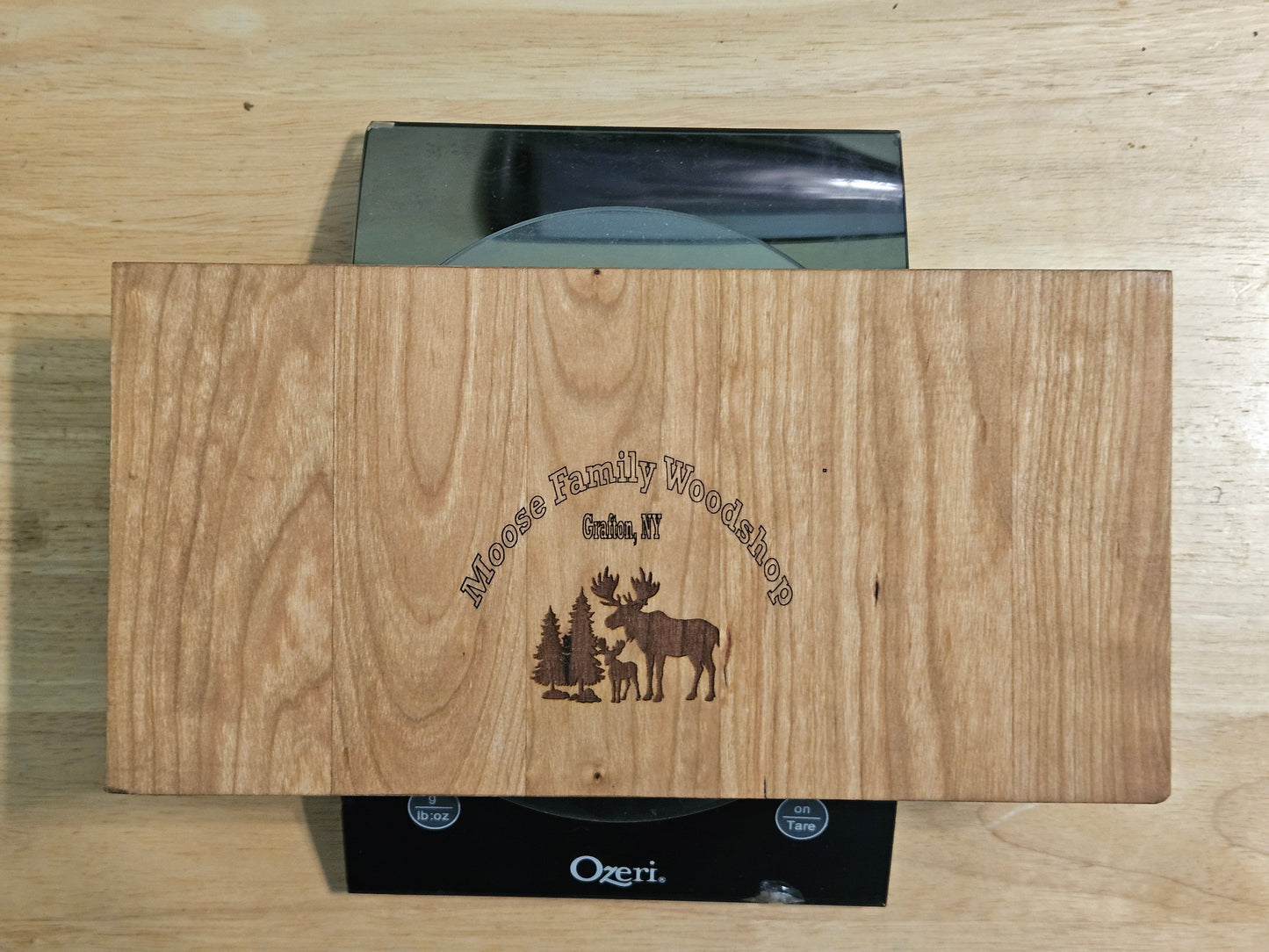 Vegetable/Cheese Cutting board made with Cherry  11" x 5.5" with Santa engraving
