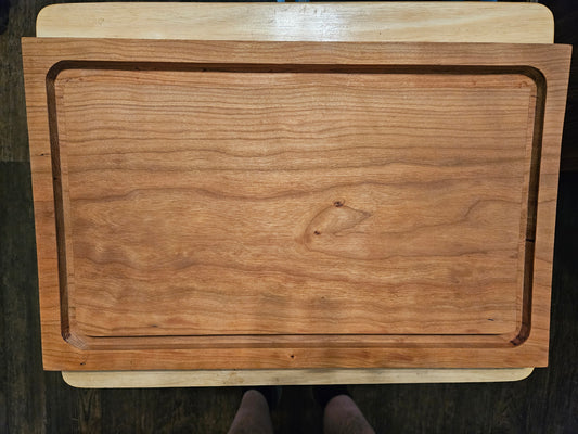 Cutting Board with stunning look made from Cherry with juice groove 18" x 11"