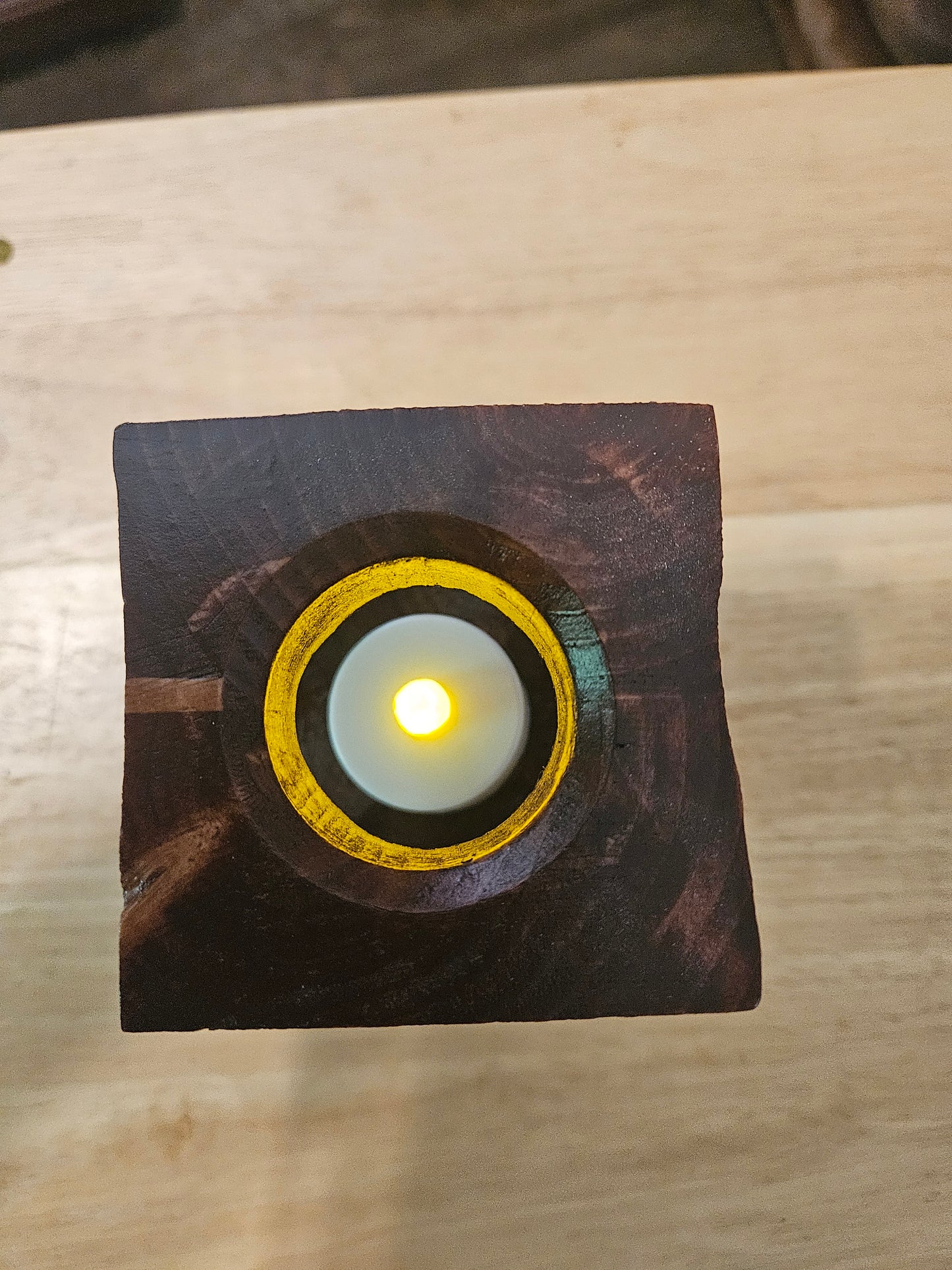 Candle Holder single lite made w/ Pine